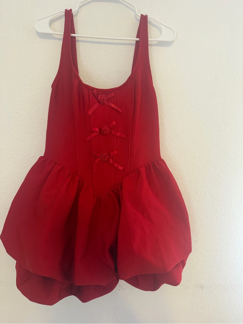 Fashion Nova Red Rose Bubble Dress Costume
